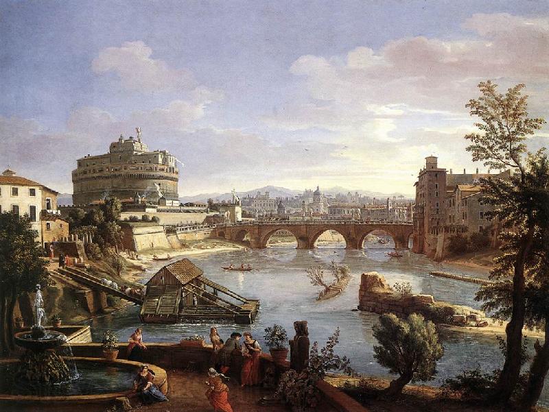 WITTEL, Caspar Andriaans van The Castel Sant Angelo from the South Spain oil painting art